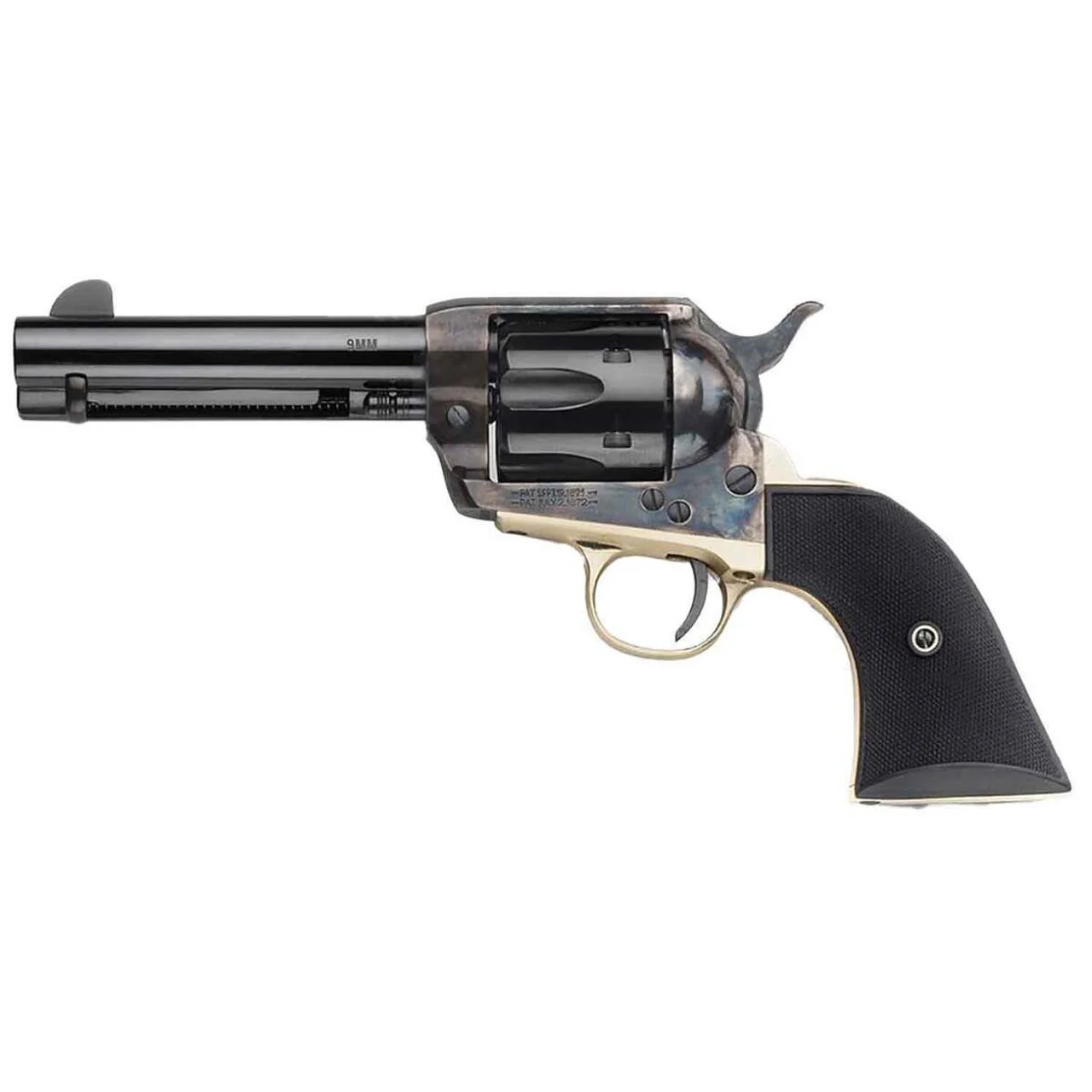 Pietta HF9CHBR434NMBP GWII Gunfighter 9mm 6 Rounds 4.75" Case Hardened/Brass/Polymer Grips