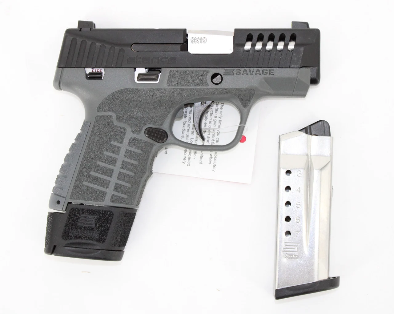 Savage Arms Stance 67044 MC9MS 9mm 3.2" 7+1/10+1 Grey w/ Night Sights