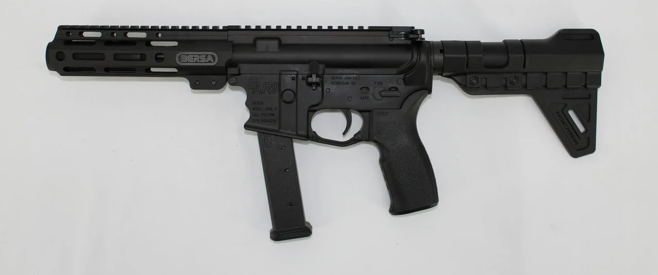Bersa BAR9GL4BSC AR9 9mm 4" W/ Compensator 27+1 Black