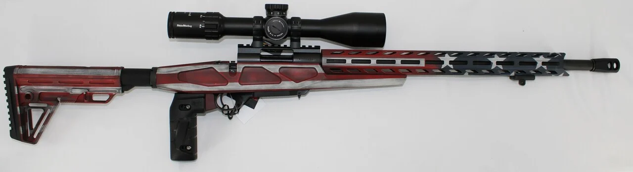 Howa HCRA70620USAMDT M1500 Mini Chassis 6.5 Grendel 20" 5+1 USA Flag Cerakote W/ 4-16x50 Scope, 2 Grips, Bipod