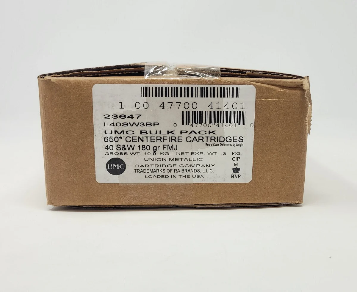 Remington 40 S&W Bulk Pack L40SW3BP 180 gr FMJ 650 rounds