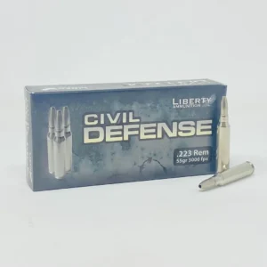 Liberty 223 Rem Ammunition Civil Defense LACD223019 55 Grain Fragmenting Hollow Point Lead-Free 20 Rounds