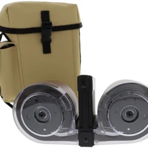 IVER JOHNSON MAGAZINE AR15 - 223 100RD DRUM BLK/TAN POLY