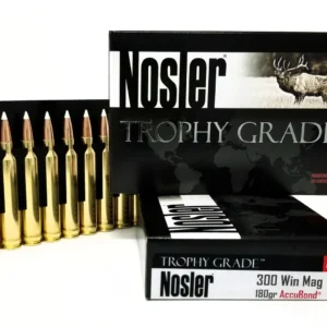 Nosler 300 Win Mag Ammunition Trophy Grade 60059 180 Grain AccuBond 20 Rounds