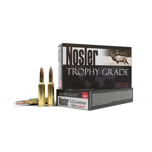 Nosler 6.5 Creedmoor Ammunition Trophy Grade 60080 140 Grain AccuBond 20 Rounds