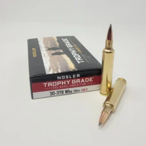 Nosler 30-378 WBY Mag Ammunition Trophy Grade Long Range NOS60133 210 Grain Accubond Ballistic Tip 20 Rounds