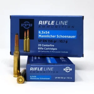Prvi 6.5 x 54 Mannlicher Schoenauer Ammunition PP6MS 156 Grain Soft Point 20 Rounds