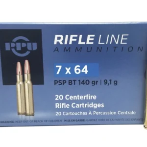 Prvi PPU 7x64mm Ammunition PP764 140 Grain Pointed Soft Point Boat Tail 20 rounds