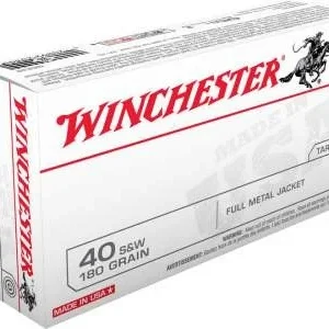 Winchester 40 S&W Ammunition Best Value Q4238 180 Grain Full Metal Jacket 50 Rounds