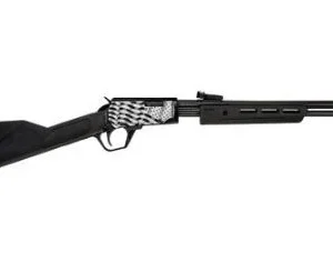 Rossi USA Gallery 22 RP22181SY-EN11 18" 15+1 .22LR Pump Action Black Synthetic Engraved US Flag
