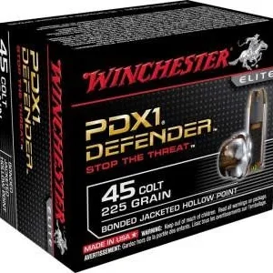 Winchester 45 Colt PDX1 Defender S45CPDB 225 gr Bonded JHP 20 rounds