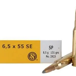 Sellier & Bellot Ammunition 6.5x55mm Swedish Mauser 131 Grain Soft Point SB6555A 20 Rounds