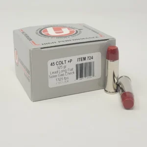 Underwood 45 Colt +P Ammunition UW724 325 Grain Hard Cast Coated Long Flat Nose Gas Check 20 rounds