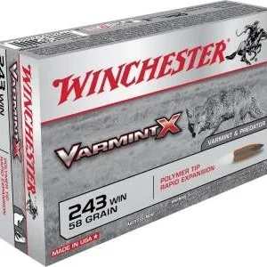 Winchester 243 Win Varmint X X243P 58 gr Polymer Tip 20 rounds