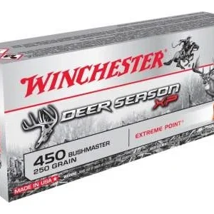 Winchester 450 Bushmaster Ammunition X450DS Deer Season XP 250 Grain Extreme Point 20 Rounds
