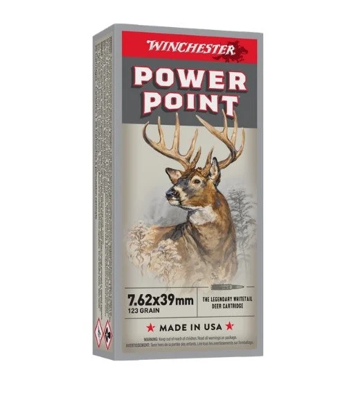 Winchester 7.62x39mm Super-X X76239 123 gr PSP 20 rounds