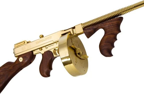 THOMPSON 1927A1 45ACP CARBINE - TITANIUM GOLD W/50RD & 20RD - Image 3