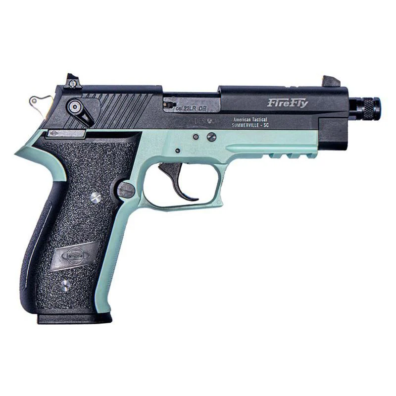 ATI GSG Firefly Handgun .22 LR 13rd Magazine(1) 4.9 Threaded Barrel Mint Green Frame