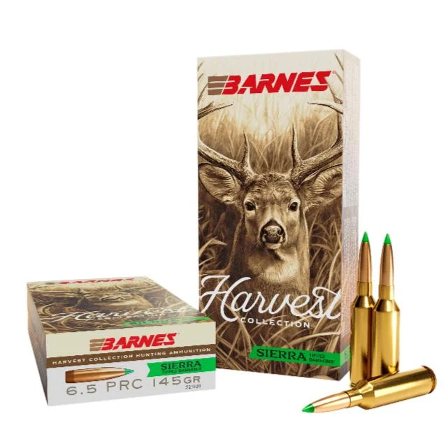Barnes Harvest Sierra Tipped GameKing Ammunition 6.5 PRC 145gr PT 2910 fps 20/ct