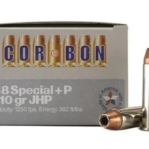 Corbon Self-Defense JHP Handgun Ammunition .38 Spl (+P) 110 gr JHP 1050 fps 20/ct