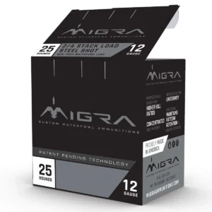 Migra Waterfowl Steel Shot Shotshells 12 ga 3" 1-1/4 oz 1430 fps #4#6 25/ct