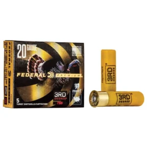 Federal 3rd Degree Shotshell 20ga 3" 1-1/2oz 1100 fps  #5/#6 & #7 5/ct