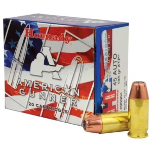 Hornady American Gunner Handgun Ammunition .45 ACP 185 gr XTP 970 fps 20/ct