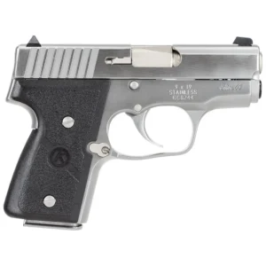 Kahr Arms MK9 Elite Handgun 9mm Luger 6rd (2) & 7rd (1) Magazines 3" Barrel Silver wil Black Checkered Grip CA Compliant