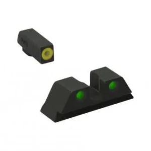 Meprolight ML41766 Hyper-Bright Yellow Ring Front/Green Rear Sights for S&W M&P Fullsize Compact Subcompact (Not Shield Models)