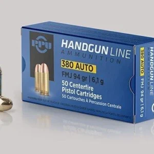 PPU Handgun Ammunition .380 ACP 94 gr FMJ 951 fps 951 fps 50/ct