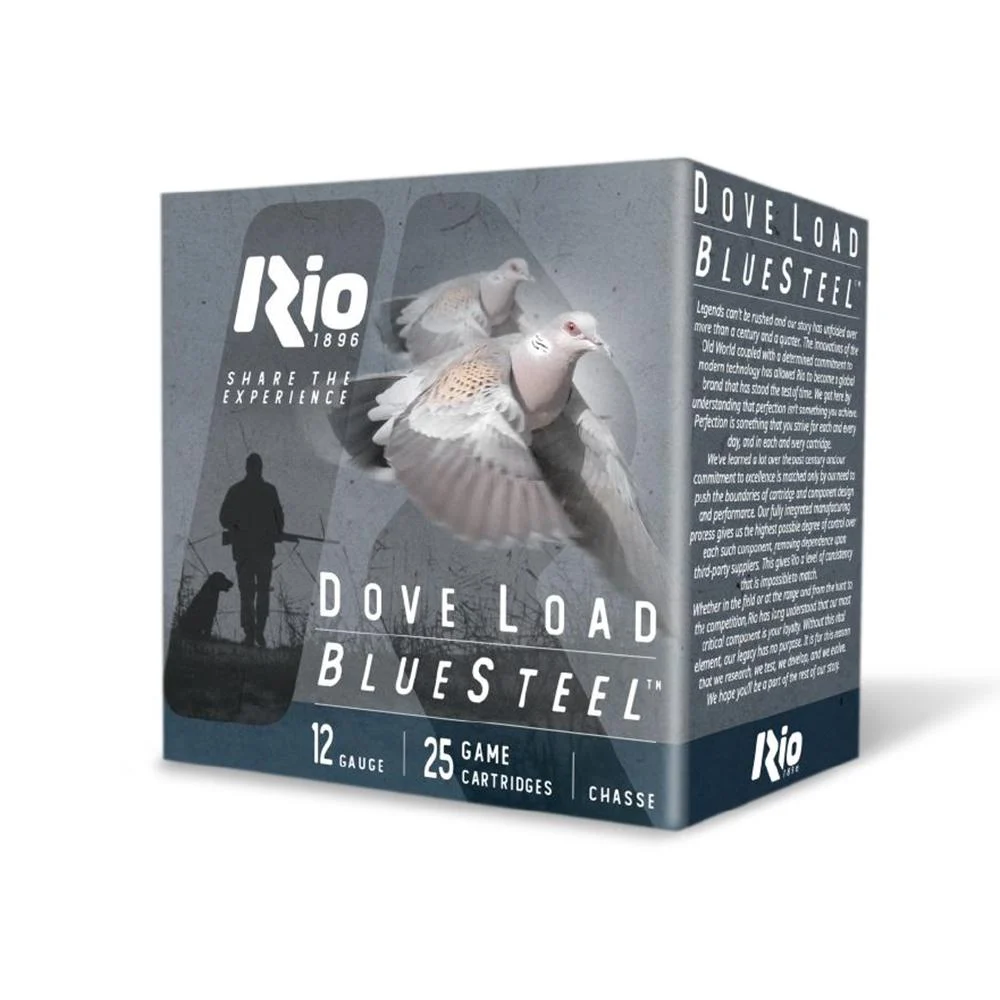 Rio Bluesteel Dove Load Shotshells 12ga 2-3/4" 7/8oz 1350fps #7 25/ct