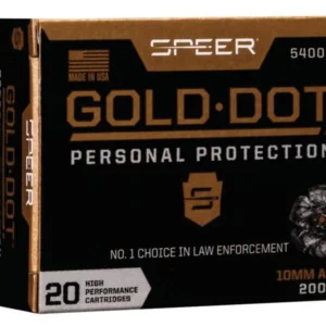 Speer Gold Dot Handgun Ammunition 10mm Auto 200 gr HP 1100 fps 20/ct