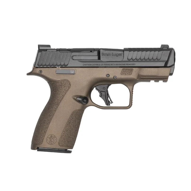 S&W Shield-X Midnight Bronze Handgun 9mm Luger 13(1)&15(1)rd Magazines 3.6" Barrel Thumb Safety