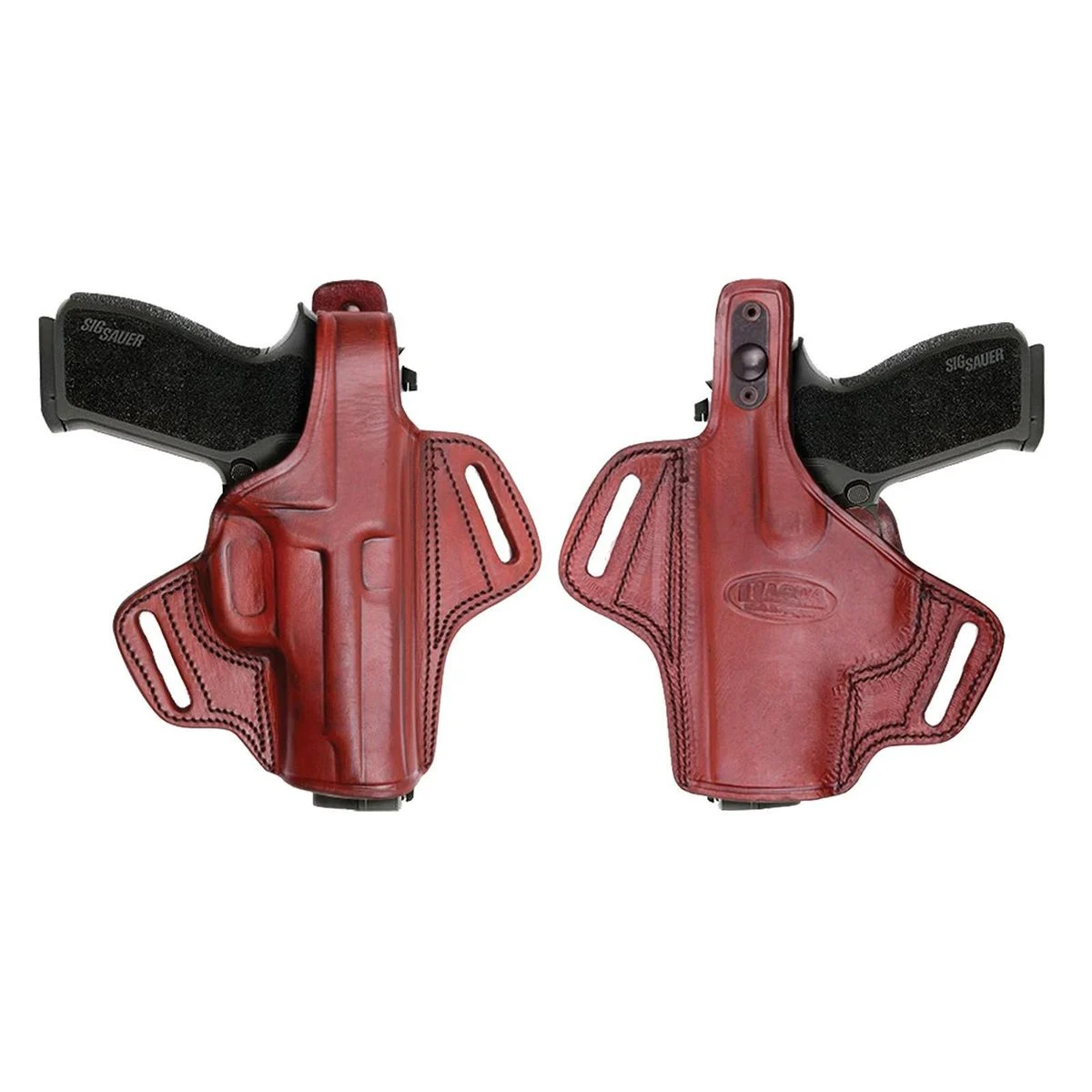 Tagua Gunleather Thumb Break Belt Holster for Glock 19/23/32/38 Brown Right Hand