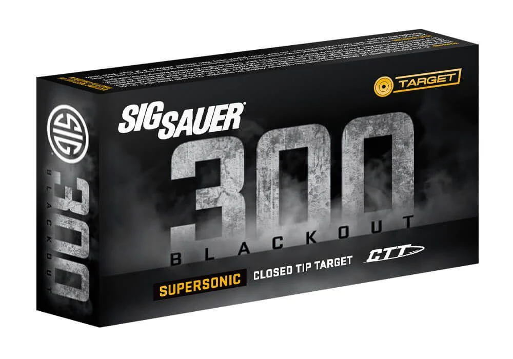 Sig Sauer Supersonic CTT Rifle Ammunition .300 AAC Blackout 125 gr 2145 fps 20/ct