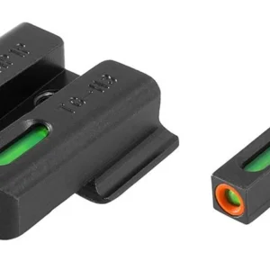 Truglo TFX Pro Tritium/Fiber-Optic Day/Night Sights Fit S&W M&P Shield|S&W M&P 22|S&W M&P SD9|S&W M&P SD40 - Orange Outline Front/Rear Green