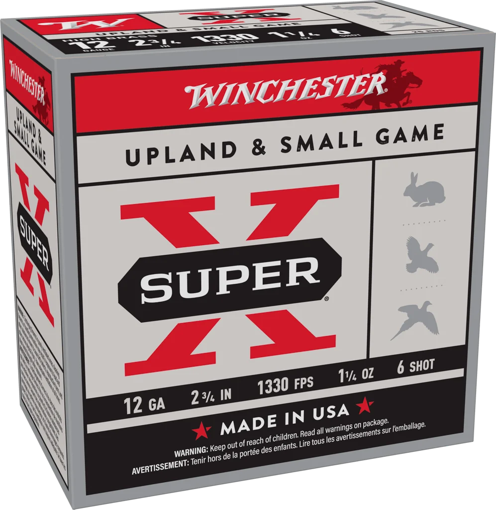 WINCHESTER SUPER X HIGH BRASS 12GA 23/4 #6 1-1/4OZ 25RD BX 250RD CASE