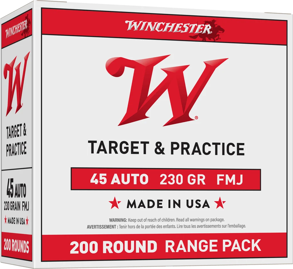 WINCHESTER USA VALUE PACK 45ACP 23GR 200RD BOX