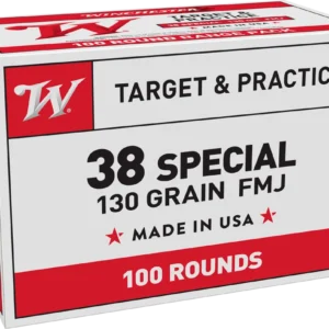 WINCHESTER USA 38SPL 130GR FMJ 100RD BX