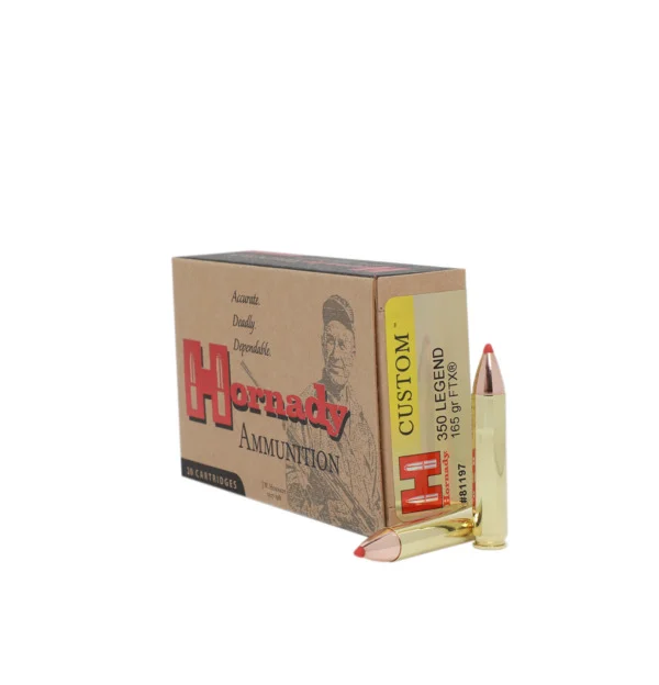 HORNADY CUSTOM 350 LEGEND 165G FTX 20RD BX 200RD CASE