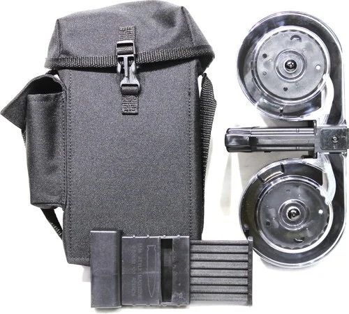 IVER JOHNSON MAGAZINE AR15 - 223 100RD DRUM BLK/CLEAR POLY - Image 3
