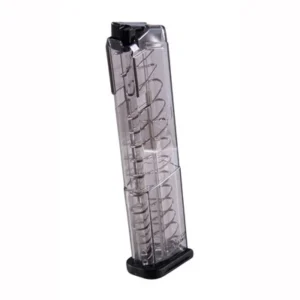 43 MAGAZINE 9MM 12RD POLYMER TRANSLUCENT