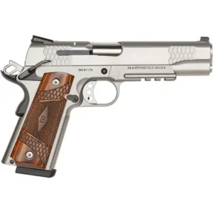 SW1911TA E-SERIES TACTICAL RAIL 45 ACP 5â BBL (2)8RD SS/WOOD