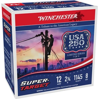 SUPER TARGET 12 GAUGE 2-3/4'' 1-1/8OZ #8 SHOT 1145FPS 25/BOX