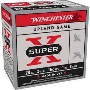 SUPER-X 20 GAUGE 2-3/4'' 1 OZ #8 SHOT 25/BOX