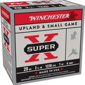 Winchester Ammo X204 Super X Heavy Game Load High Brass 20Gauge 2.75" 1oz 4Shot 25 Per Box/10 Case