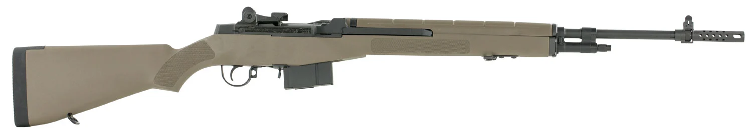 Springfield Armory MA9120CA M1A Standard Issue *CA Compliant 308 Win 10+1 22" Black Parkerized Steel Barrel w/Muzzle Brake, Black Parkerized Steel Receiver, Fixed Flat Dark Earth Synthetic Stock