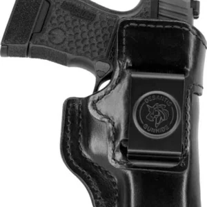 DESANTIS INSIDE HEAT HOLSTR RH - IWB LEATHER J FRAME 2" BLACK