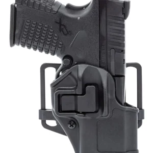 Blackhawk 410576BKR Serpa CQC  OWB Size 76 Black Polymer Belt Loop/Paddle Compatible w/ Glock 48 w/wo Rail Right Hand