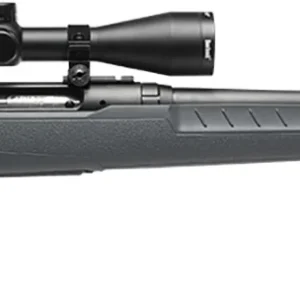 Savage Arms 32230 Axis 2 XP Combo Compact 243 Win 4+1 20" Matte Black Heavy Sporter Barrel & Drilled & Tapped Carbon Steel Receiver, Fixed Matte Gray Synthetic Stock, Right Hand, Boresighted 3-9x40mm